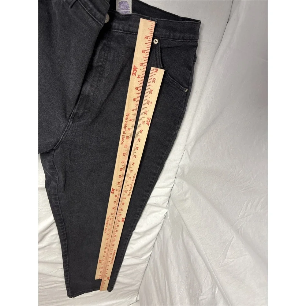 Just My Size Straight Leg Jeans Women Sz 18W/33 (Measured 30x28) Black Stretch